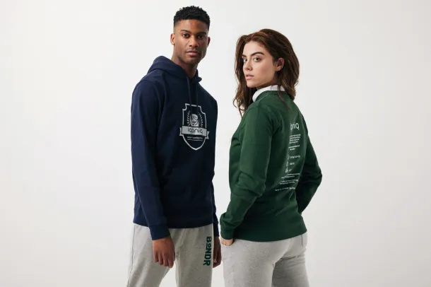  Iqoniq Jasper recycled cotton unisex hoodie - iqoniq navy