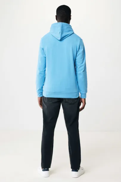  Iqoniq Jasper recycled cotton unisex hoodie - iqoniq tranquil blue