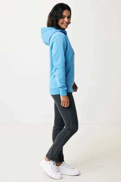  Iqoniq Jasper recycled cotton unisex hoodie - iqoniq tranquil blue