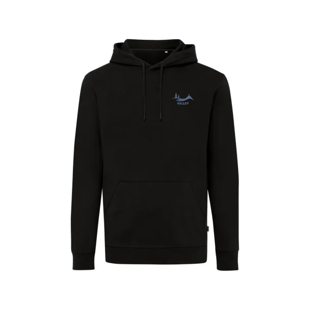  Iqoniq Jasper unisex hoodie od recikliranog pamuka, 340 g/m² - iqoniq Crna