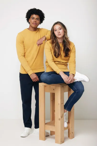  Iqoniq Zion unisex pulover od recikliranog pamuka, 340 g/m² - iqoniq Oker žuta 