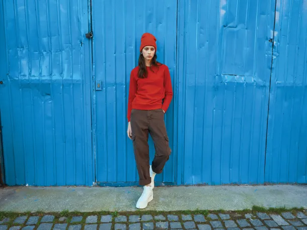  Iqoniq Zion recycled cotton crew neck - iqoniq Crvena