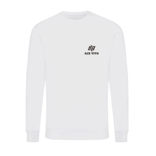  Iqoniq Zion unisex pulover od recikliranog pamuka, 340 g/m² - iqoniq recycled white