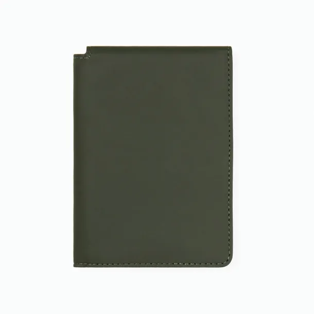 VINGA Baltimore RCS recycled polyester RFID passport cover - Vinga Green 