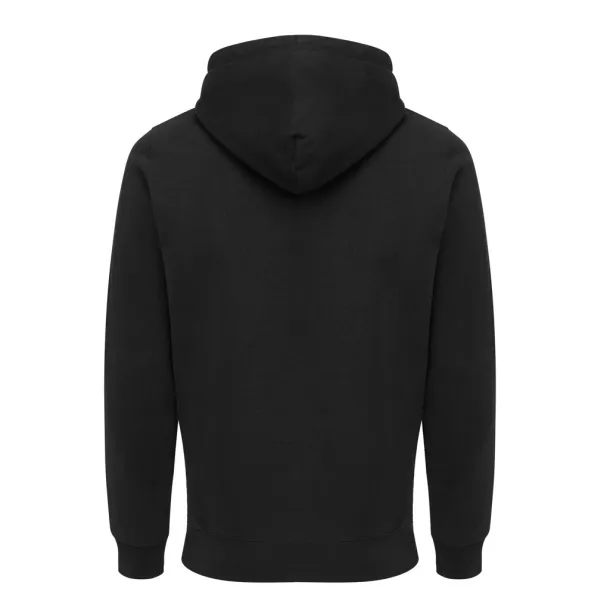  Iqoniq Abisko hoodie sa zatvaračem od recikliranog pamuka, 340 g/m² - iqoniq Crna