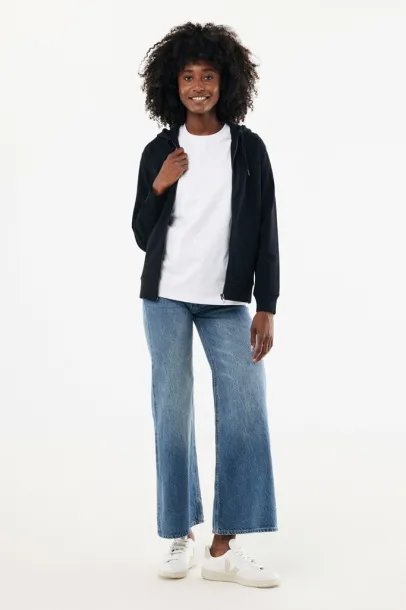  Iqoniq Abisko recycled cotton zip through hoodie - iqoniq Black 