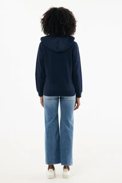  Iqoniq Abisko hoodie sa zatvaračem od recikliranog pamuka - iqoniq blue 