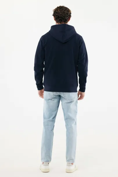  Iqoniq Abisko recycled cotton zip through hoodie - iqoniq navy