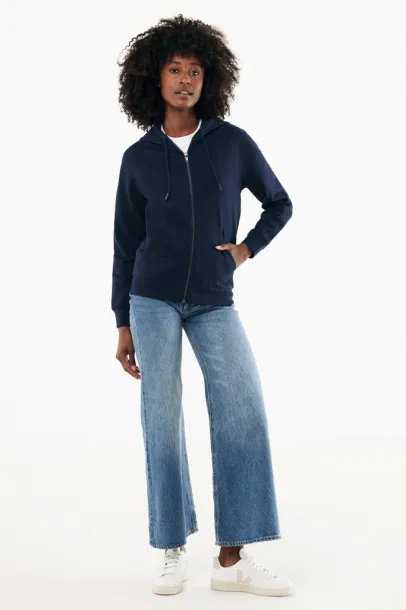  Iqoniq Abisko recycled cotton zip through hoodie - iqoniq navy