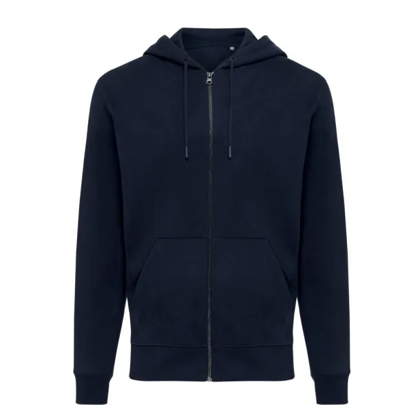  Iqoniq Abisko hoodie sa zatvaračem od recikliranog pamuka, 340 g/m² - iqoniq navy