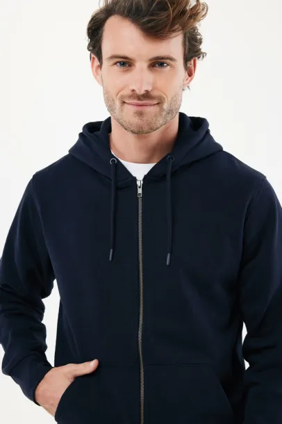  Iqoniq Abisko hoodie sa zatvaračem od recikliranog pamuka - iqoniq blue 