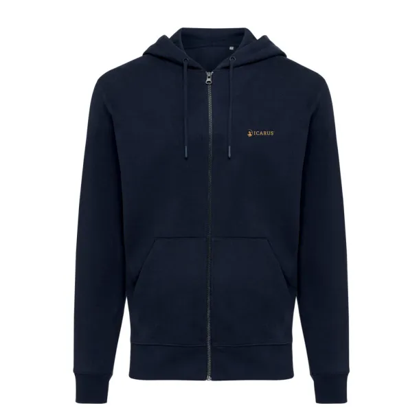  Iqoniq Abisko hoodie sa zatvaračem od recikliranog pamuka, 340 g/m² - iqoniq navy