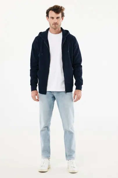  Iqoniq Abisko hoodie sa zatvaračem od recikliranog pamuka, 340 g/m² - iqoniq navy