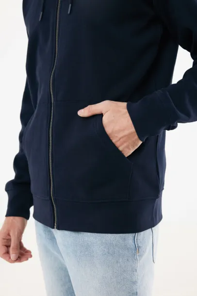  Iqoniq Abisko hoodie sa zatvaračem od recikliranog pamuka - iqoniq navy