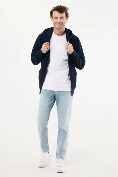  Iqoniq Abisko hoodie sa zatvaračem od recikliranog pamuka - iqoniq blue 