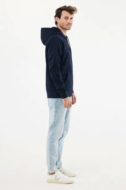  Iqoniq Abisko hoodie sa zatvaračem od recikliranog pamuka - iqoniq blue 