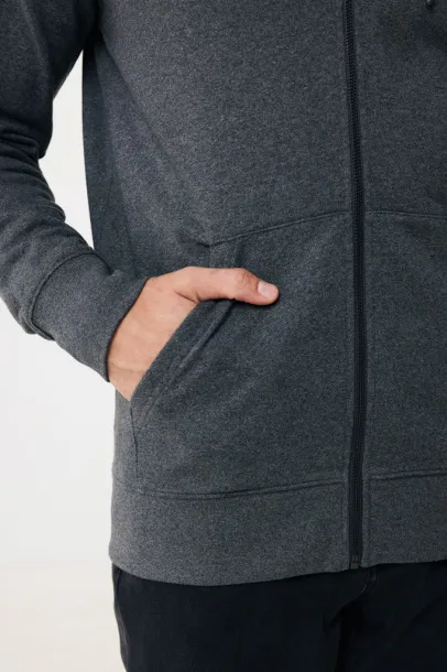  Iqoniq Abisko hoodie sa zatvaračem od recikliranog pamuka, 340 g/m² - iqoniq heather anthracite