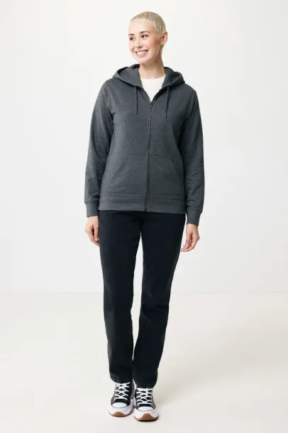  Iqoniq Abisko hoodie sa zatvaračem od recikliranog pamuka, 340 g/m² - iqoniq heather anthracite
