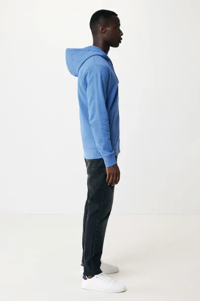  Iqoniq Abisko recycled cotton zip through hoodie - iqoniq heather blue