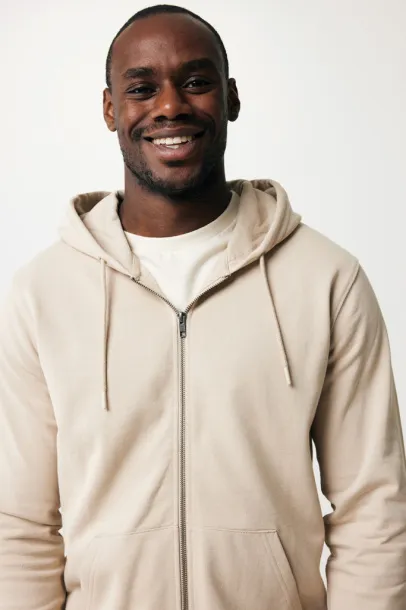  Iqoniq Abisko hoodie sa zatvaračem od recikliranog pamuka, 340 g/m² - iqoniq desert