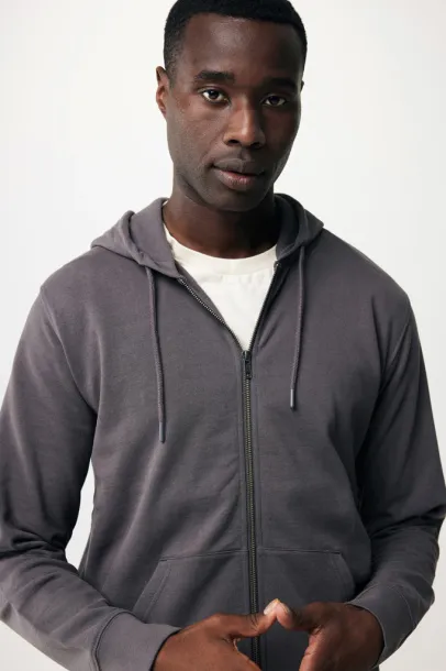  Iqoniq Abisko recycled cotton zip through hoodie - iqoniq anthracite