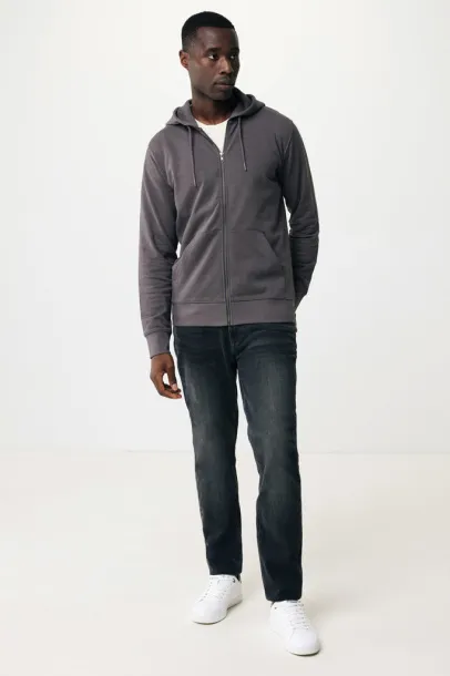  Iqoniq Abisko hoodie sa zatvaračem od recikliranog pamuka, 340 g/m² - iqoniq anthracite