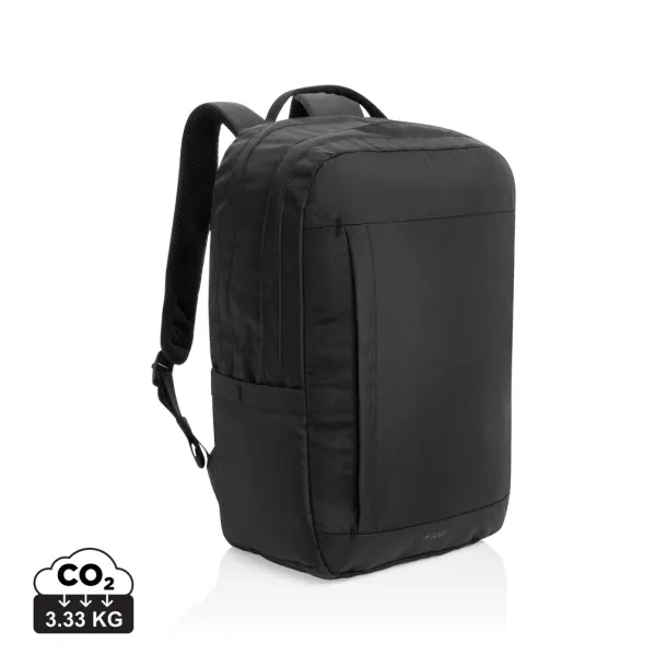 SP Aware™ Edin RPET 100% recycled 15.6 inch laptop backpack - Swiss Peak Black 