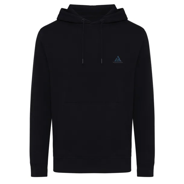  Iqoniq Rila unisex lagani hoodie od recikliranog pamuka, 280 g/m² - iqoniq Crna
