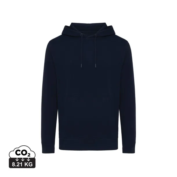  Iqoniq Rila lightweight recycled cotton hoodie - iqoniq navy