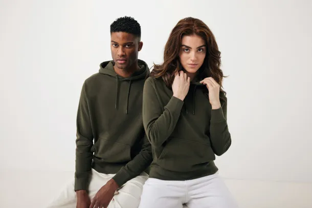  Iqoniq Rila unisex lagani hoodie od recikliranog pamuka, 280 g/m² - iqoniq khaki