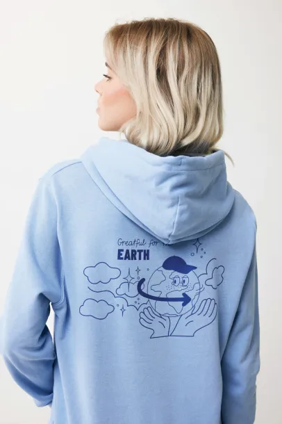  Iqoniq Rila lightweight recycled cotton hoodie - iqoniq sky blue