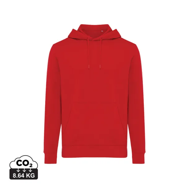  Iqoniq Rila lightweight recycled cotton hoodie - iqoniq Crvena