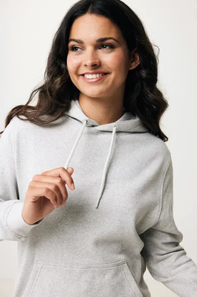  Iqoniq Rila lightweight recycled cotton hoodie - iqoniq light heather grey