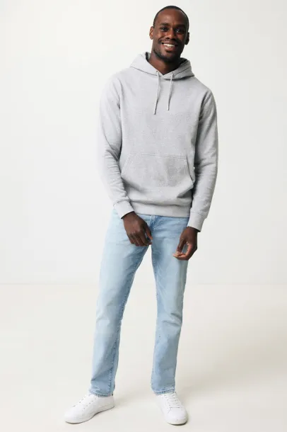  Iqoniq Rila lightweight recycled cotton hoodie - iqoniq light heather grey