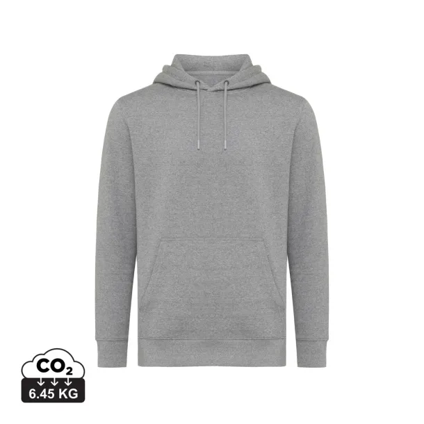  Iqoniq Rila lightweight recycled cotton hoodie - iqoniq light heather anthracite