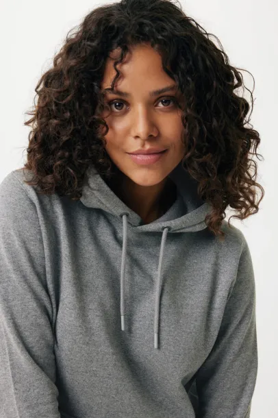  Iqoniq Rila lightweight recycled cotton hoodie - iqoniq light heather anthracite