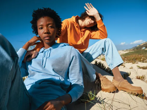  Iqoniq Rila unisex lagani hoodie od recikliranog pamuka - iqoniq Narančasta