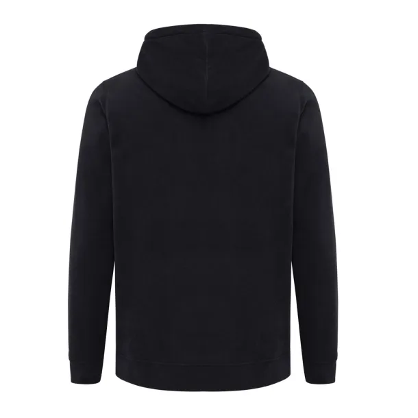  Iqoniq Trivor unisex mikroflis hoodie od recikliranog poliestera, 240 g/m² - iqoniq Crna