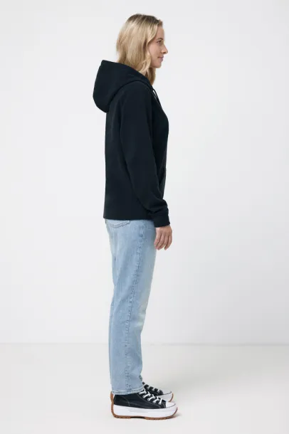  Iqoniq Trivor unisex mikroflis hoodie od recikliranog poliestera, 240 g/m² - iqoniq Crna