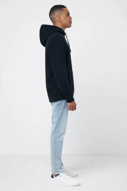  Iqoniq Trivor unisex mikroflis hoodie od recikliranog poliestera, 240 g/m² - iqoniq Crna
