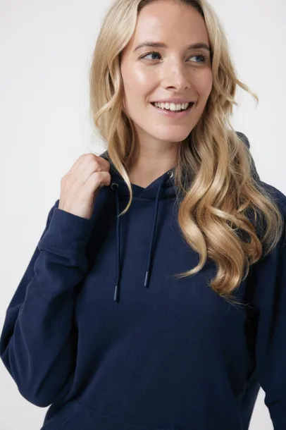  Iqoniq Trivor recycled polyester microfleece hoodie, storm grey - iqoniq navy