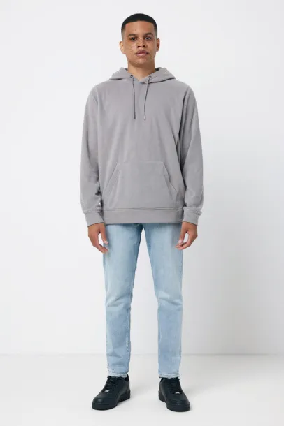  Iqoniq Trivor recycled polyester microfleece hoodie, storm grey - iqoniq storm grey