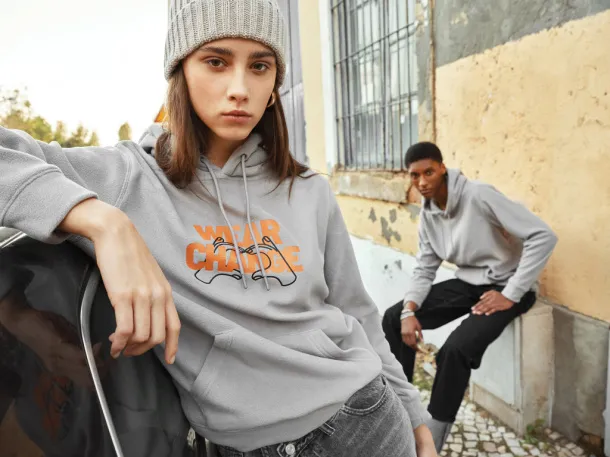  Iqoniq Trivor recycled polyester microfleece hoodie, storm grey - iqoniq storm grey