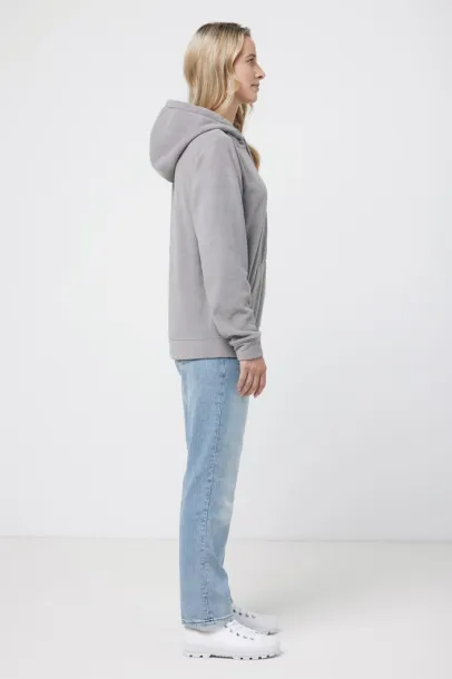  Iqoniq Trivor recycled polyester microfleece hoodie, storm grey - iqoniq storm grey