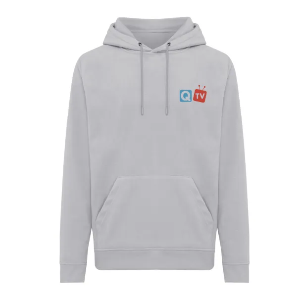 Iqoniq Trivor recycled polyester microfleece hoodie, storm grey - iqoniq storm grey