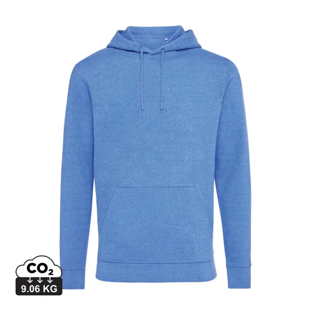  Iqoniq Torres unisex neobojeni hoodie od recikliranog pamuka, 340 g/m² - iqoniq heather blue