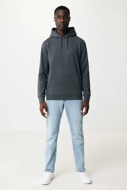  Iqoniq Torres unisex neobojeni hoodie od recikliranog pamuka, 340 g/m² - iqoniq heather anthracite