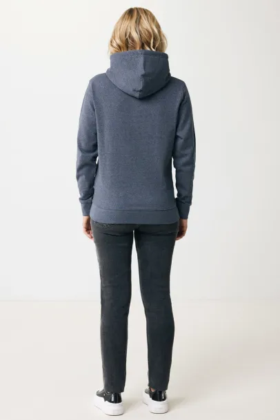  Iqoniq Torres unisex neobojeni hoodie od recikliranog pamuka, 340 g/m² - iqoniq heather navy