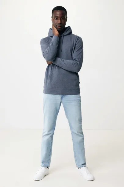  Iqoniq Torres recycled cotton hoodie undyed, natural raw - iqoniq heather navy