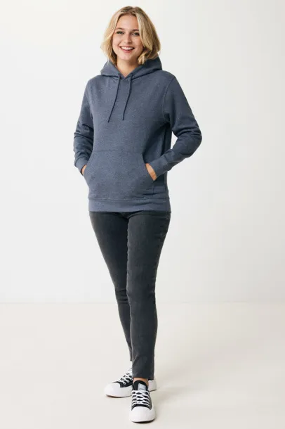  Iqoniq Torres recycled cotton hoodie undyed, natural raw - iqoniq heather navy